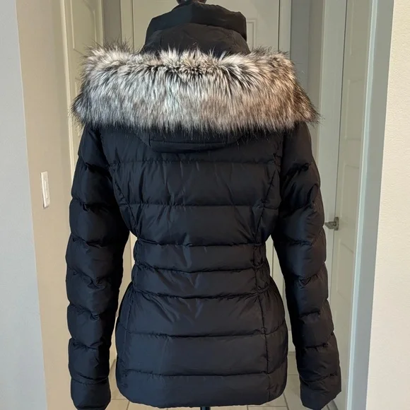 North Face Gotham Black Down Puffer Jacket With Faux Fur Hood Size XS - Picture 3 of 16